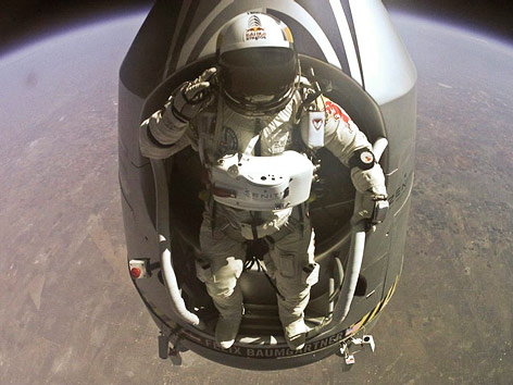 Felix Baumgartner in der Stratosphäre