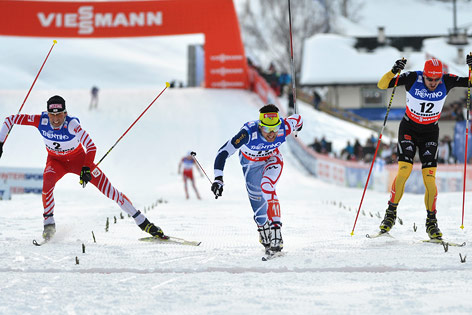© APA/Barbara Gindl Mario Stecher, Jason Lamy Chappuis und Björn Kircheisen