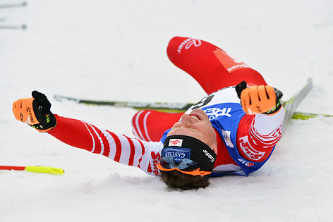 Bernhard Gruber jubelt