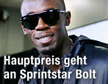 Usain Bolt mit Sonnebrille