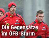 Marc Janko und Andreas Weimann beim ÖFB-Lauftraining