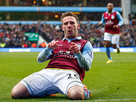© Reuters/Darren Staples Torjubel von Andreas Weimann im Dress von Aston Villa