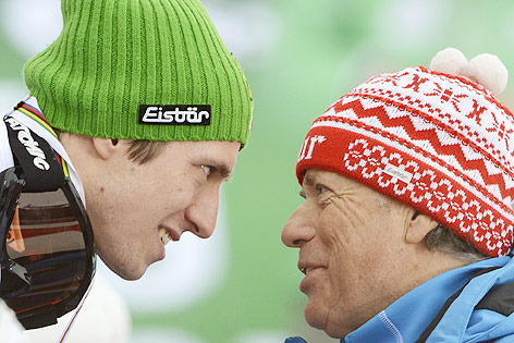 Marcel Hirscher uns ÖSV-Präsident Peter Schröcksnadel