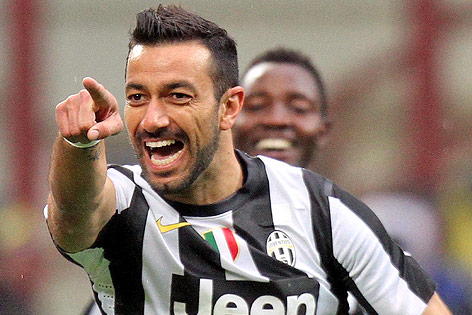 © APA/EPA/ANSA/Matteo Bazzi Jubel von Juventus-Stürmer Fabio Quagliarella