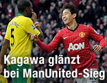 Jubel von Manchester Uniteds Shinji Kagawa