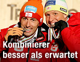 Willhelm Denifl und Bernhard Gruber mit Medaillen