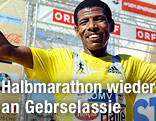 Jubel von Haile Gebrselassie (ETH)