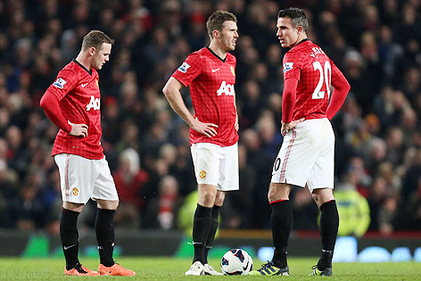 Wayne Rooney, Michael Carrick und Robin van Persie