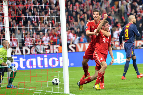 © APA/AP/Kerstin Joensson Thomas Müller (Bayern) jubelt
