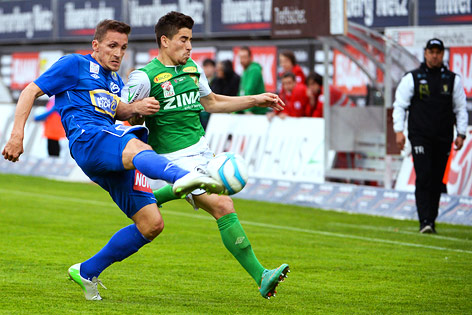 Alekandar Djordjevic (Horn) und Soares Danilo Theodoro (A.Lustenau)
