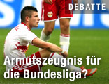 Salzburg-Spieler Valon Berisha sitzt am Rasen