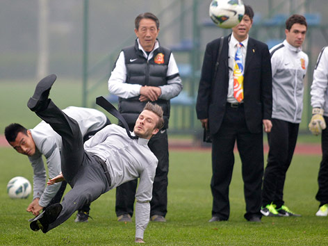 © Reuters David Beckham in China