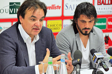 © APA/EPA/Maxime Schmid Der Präsident des FC Sion, Christian Constantin, mit Gennaro Gattuso