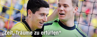 Robert Lewandowski (Dortmund) und Manuel Neuer (Bayern)