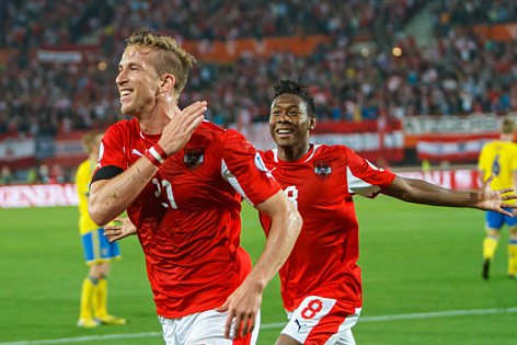 © ORF.at/Christian Öser Jubel von Mark Janko und David Alaba