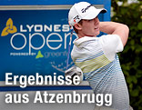 Der Waliser Charles Davis beim Abschlag