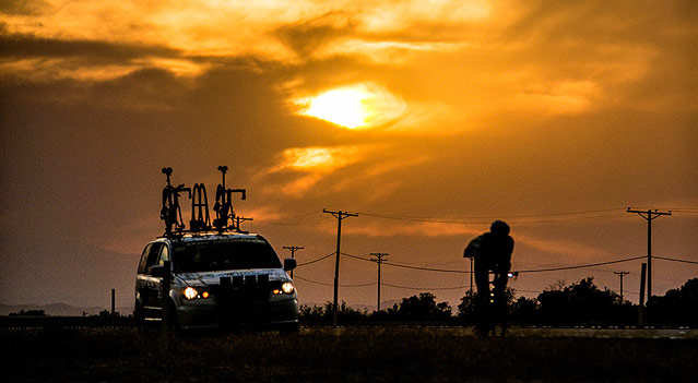 © Alexander Karelly/lupispuma.com Christoph Strasser beim Race Across America 2013