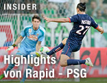 Torhüter Samuel Radlinger (Rapid) gegen Javier Pastore (PSG)
