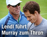 Tennistrainer Ivan Lendl (USA) mit seinem Schützling Andy Murray (GBR)
