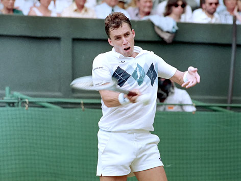© Corbis/Bettmann Archivaufnahme von Tennisspieler Ivan Lendl vom 04. Juli 1984