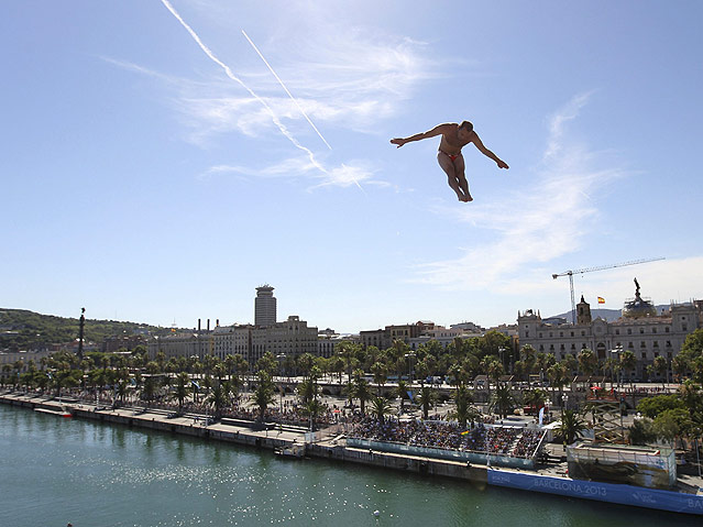 Turmspringer in Barcelona