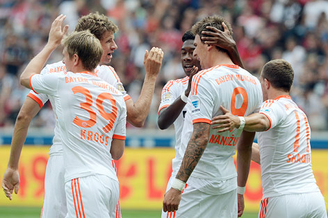 © APA/EPA/DPA/Boris Roessler Bayern-Spieler jubeln