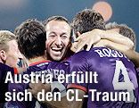 Jubel von den Austria-Spielern