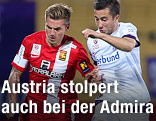 Thorsten Schick (Admira) und Markus Suttner (Austria Wien)