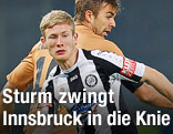 Florian Kainz (Sturm) und Lukas Hinterseer (Wacker)