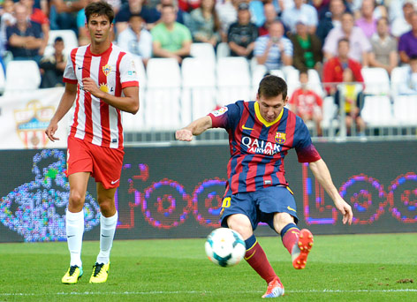 Messi (Barcelona) jubelt