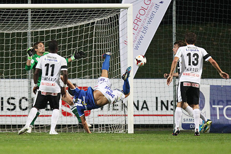 © GEPA/Christian Ort Patrick Tischler, Wilfried Domoraud (Admira), Martin Demic (FAC) und Lukas Thuerauer (Admira)