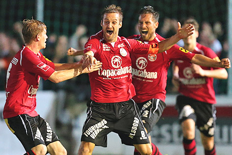 © GEPA/Patrick Leuk Jubel der Spieler von Kalsdorf