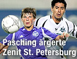 Andrei Arshavin (St. Petersburg) und Carlos Chaile (Pasching)