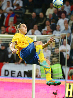© GEPA/Bildbyran/Marcus Ericsson Fallrückzieher von Zlatan Ibrahimovic (SWE) im Testspiel Schweden gegen England