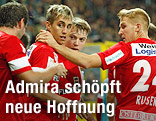 Jubel der Admira-Spieler