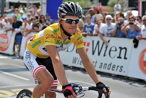 Riccardo Zoidl im Gelben Trikot der Ö-Rundfahrt