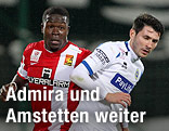 Wilfried Domoraud (Admira) und Mirnes Becirovic (Vienna)