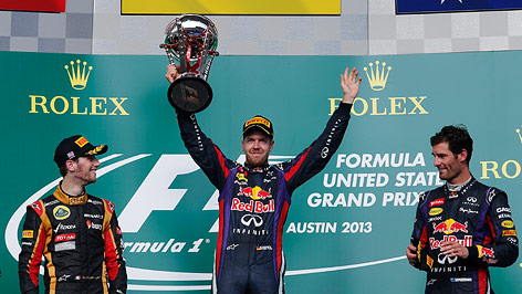 © Reuters/Adrees Latif Sebastian Vettel bei der Siegerehrung