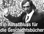 Karl Schranz beim Empfang auf dem Heldenplatz