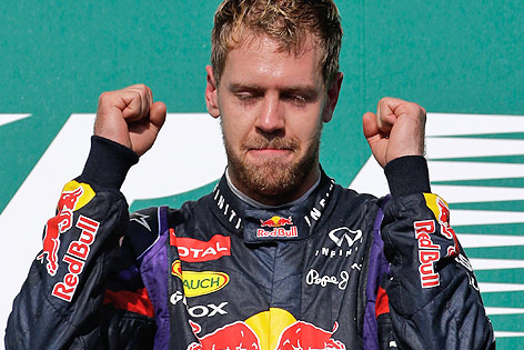 © AP/David J. Phillip Sebastian Vettel jubelt gerührt
