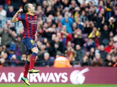 © Reuters/Albert Gea Andres Iniesta jubelt
