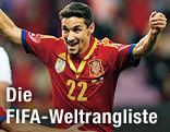 Jesus Navas (Spanien) jubelt