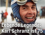 Karl Schranz nach Beendigung des Herren-Abfahrtslaufs bei den Olympischen Winterspielen in Grenoble im Februar 1968
