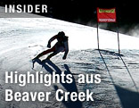 Silhouette einer Skifahrerin