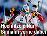 Christoph Sumann (AUT), Lars Berger (NOR) und Emil Hegle Svendsen (NOR)