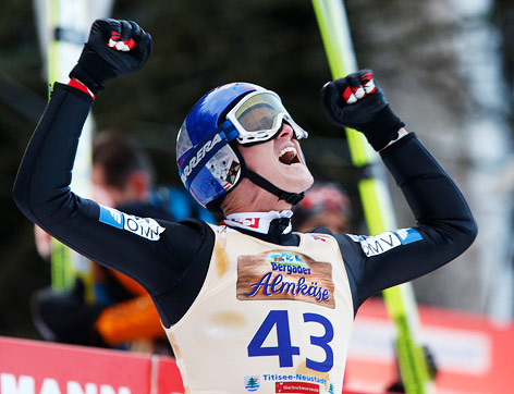 © APA/AP/Michael Probst Jubel von Thomas Morgenstern (AUT)