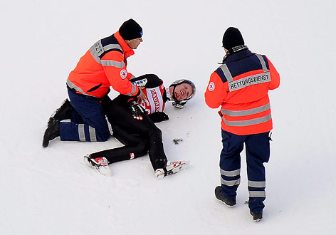 © APA/dpa/Daniel Maurer Thomas Morgenstern nach seinem Sturz
