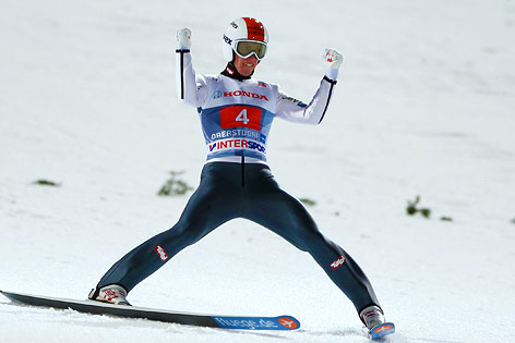 © APA/AP/Matthias Schrader Jubel von Thomas Diethart (AUT)