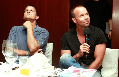 Österreichs Davis-Cup-Kapitän  Clemens Trimmel und Ex-Fed-Cup-Trainer Jürgen Waber