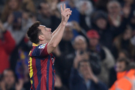 © APA/AP/Manu Fernandez Lionel Messi (Barca) jubelt